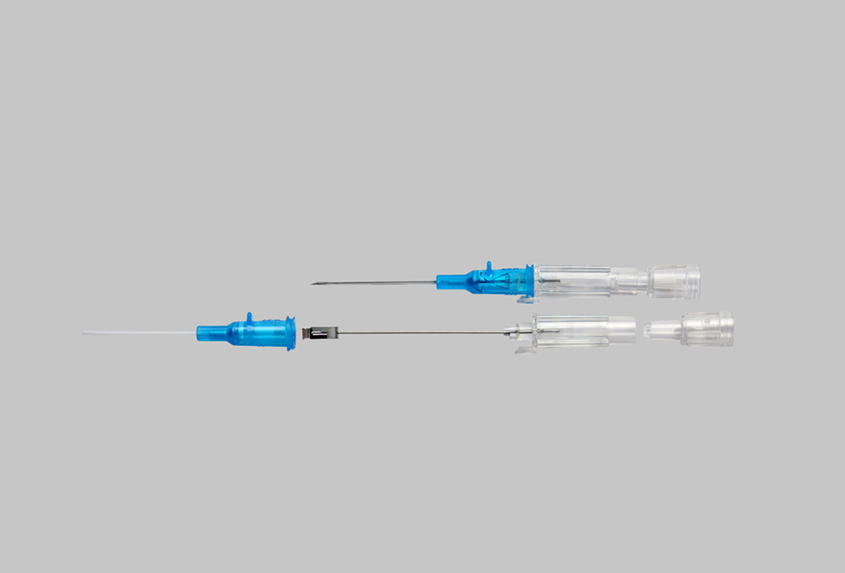 Introcan Safety IV Catheter Straight components.