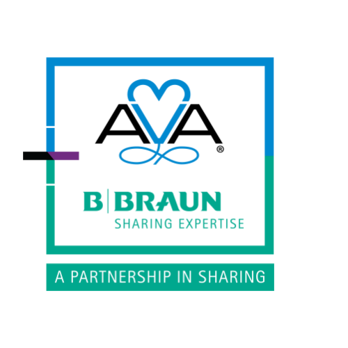 AVA and B Braun Medical partnership logo. 